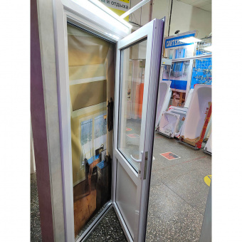 Дверь входная ПВХ 900х2100, низ порог, белая (Фото интернет-магазина Профиль-Сервис)