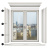 Система отделки окна с подоконником (1500х1500), белая, наличник прямой, откос 150 мм
